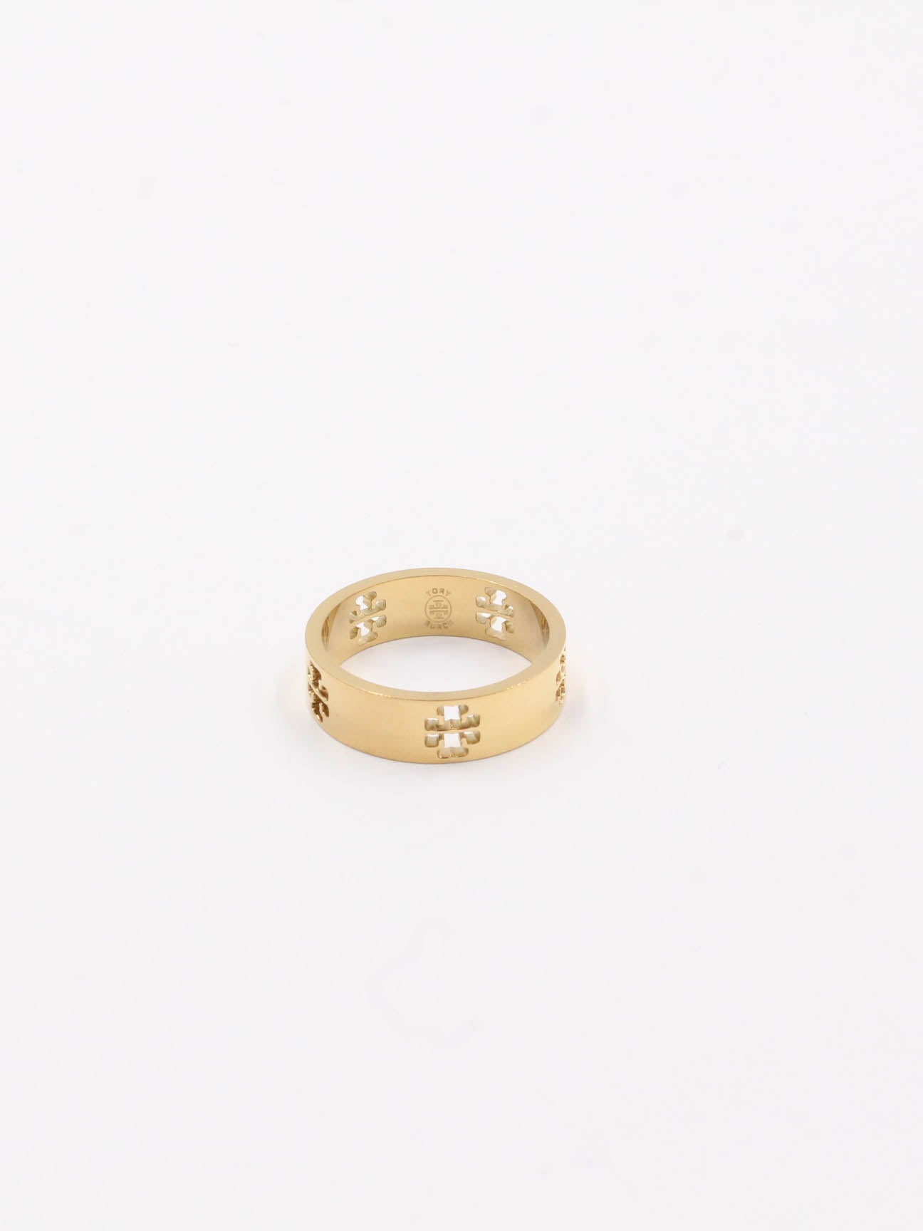 Tory Burch logo ring - خاتم توري بورش بشعار الماركة خواتم tory burch ذهبي 6