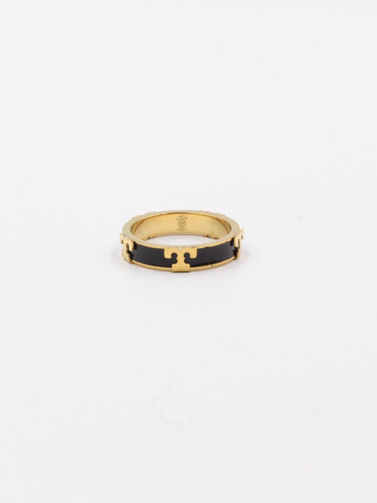 Tory Burch colored ring - خاتم توري بورش الملون خواتم tory burch اسود ذهبي 6