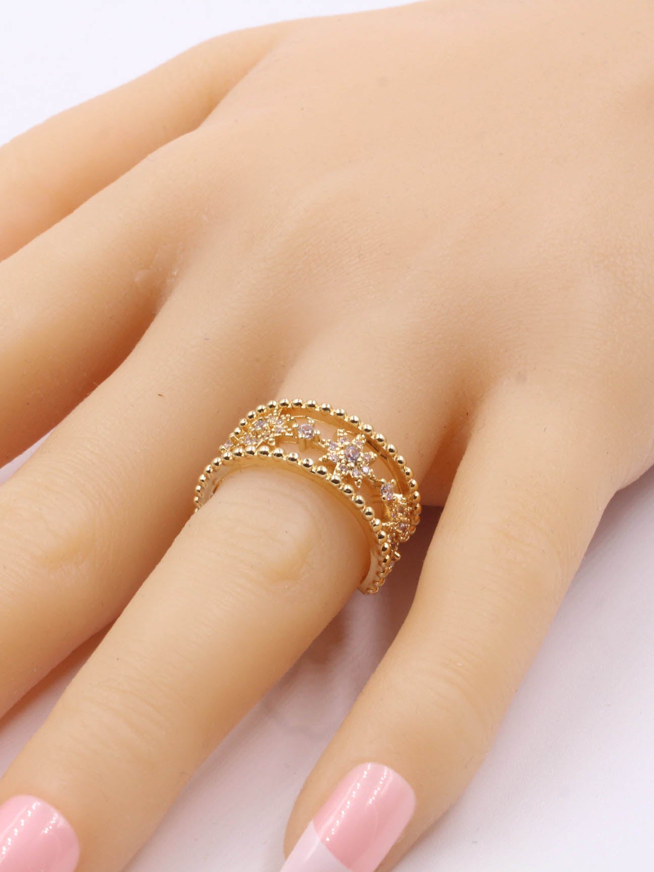 zircon stars ring - خاتم نجوم زركون خواتم Jewel