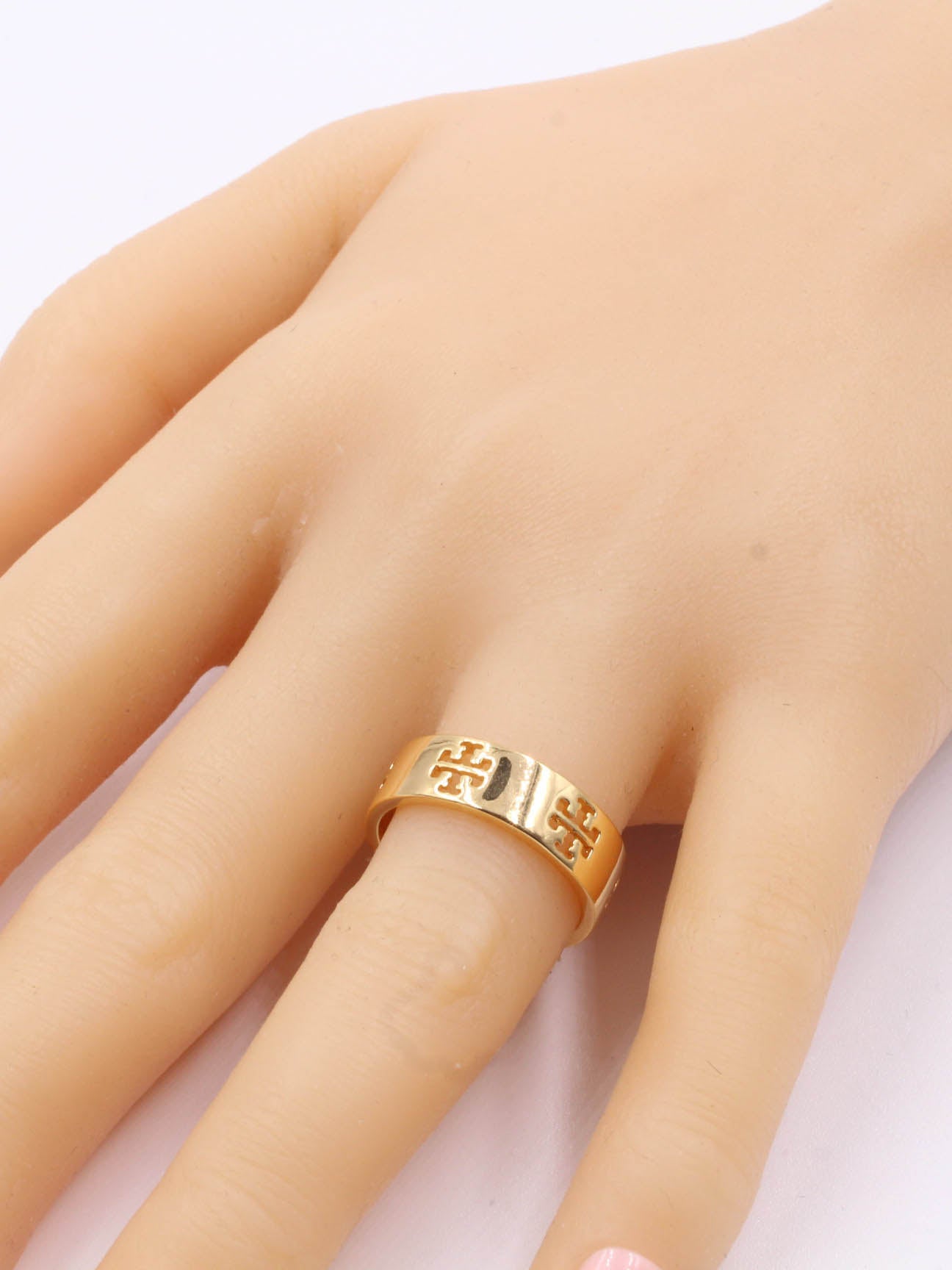 Tory Burch silver and gold ring - خاتم توري بورش فضي و ذهبي خواتم tory burch