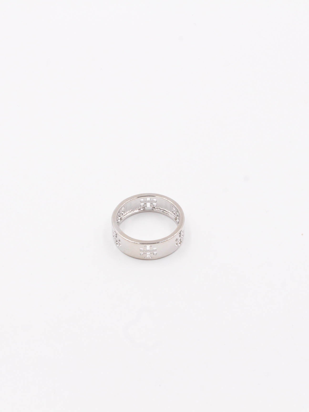 Tory Burch silver and gold ring - خاتم توري بورش فضي و ذهبي خواتم tory burch فضي 7