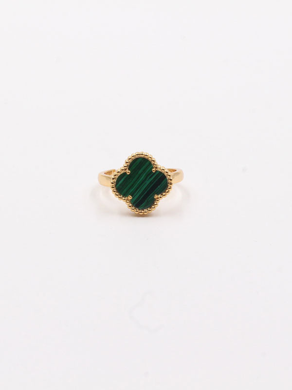 Van Cleef ring natural stone - خاتم فان كليف حجر طبيعي خواتم van cleef أخضر ذهبي