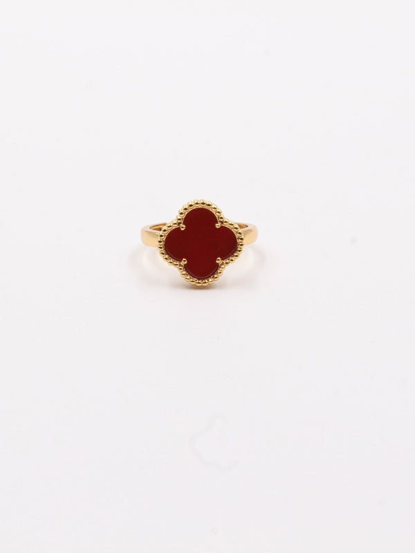 Van Cleef ring natural stone - خاتم فان كليف حجر طبيعي خواتم van cleef أحمر ذهبي