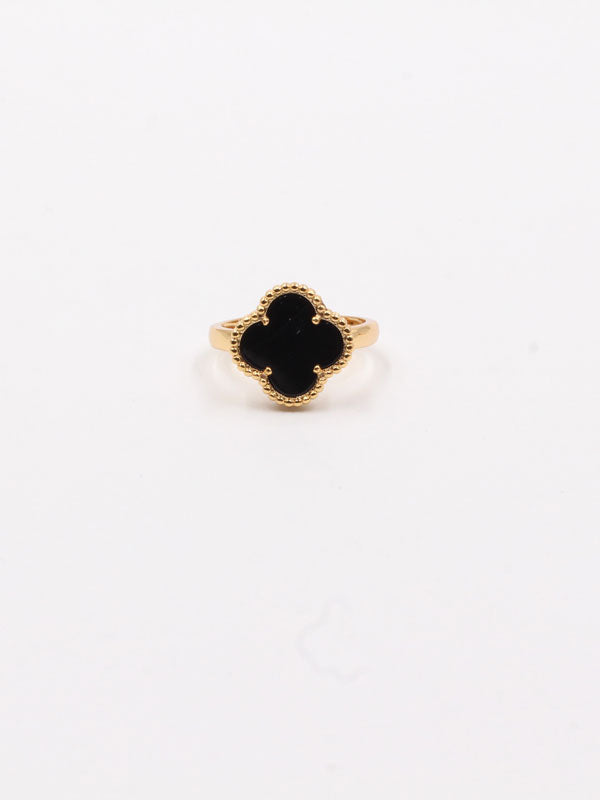 Van Cleef ring natural stone - خاتم فان كليف حجر طبيعي خواتم van cleef أسود ذهبي