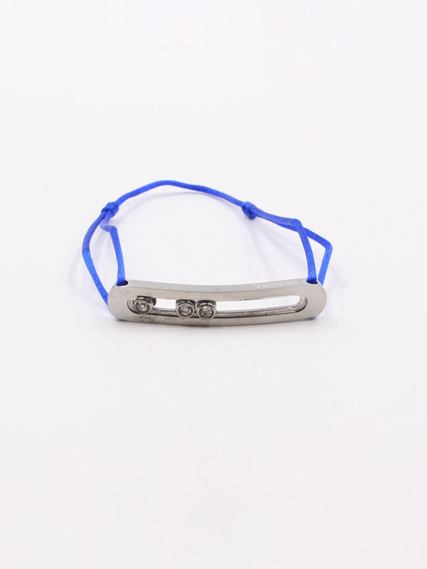 اسـوارة تيتانيوم messika ازرق فضي