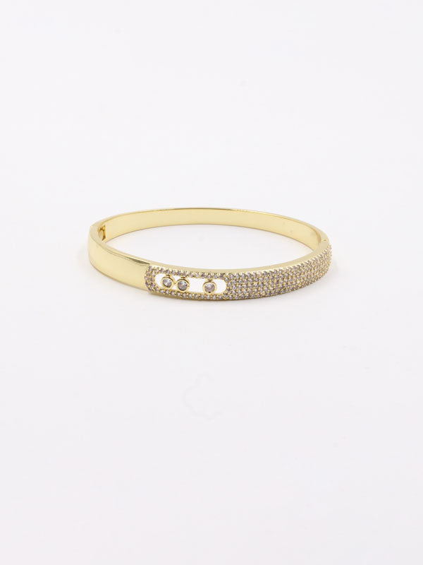 bracelet with cubic zirconia-أسوارة بانقل زركون اسواره Jewel ذهبي