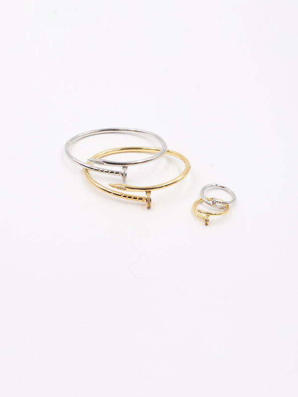 Cartier nail bracelet with ring - أسوارة كارتير مسمار مع خاتم اسواره CARTIER