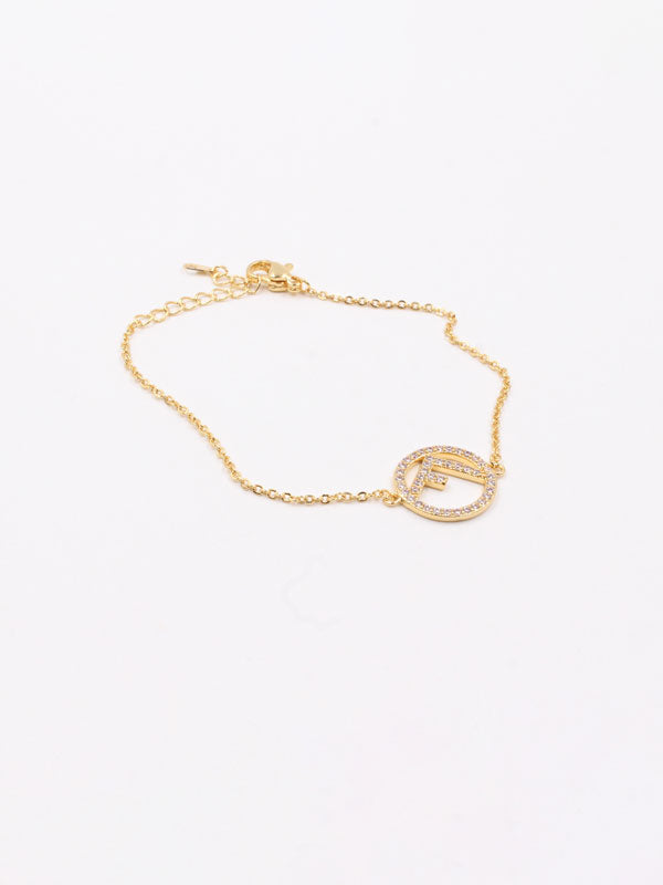 Fendi soft cubic zirconia bracelet - أسوارة فندي ناعمة زركون اسواره fendi