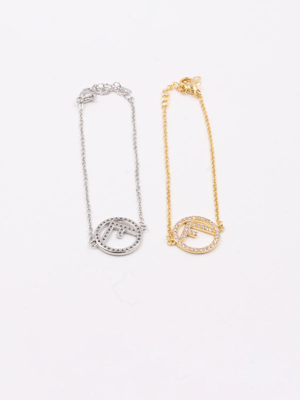Fendi soft cubic zirconia bracelet - أسوارة فندي ناعمة زركون اسواره fendi