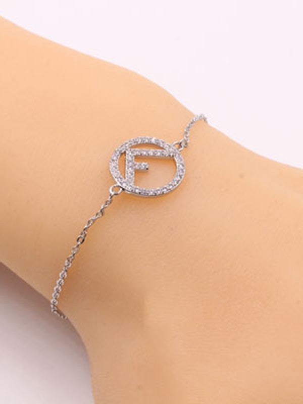 Fendi soft cubic zirconia bracelet - أسوارة فندي ناعمة زركون اسواره fendi
