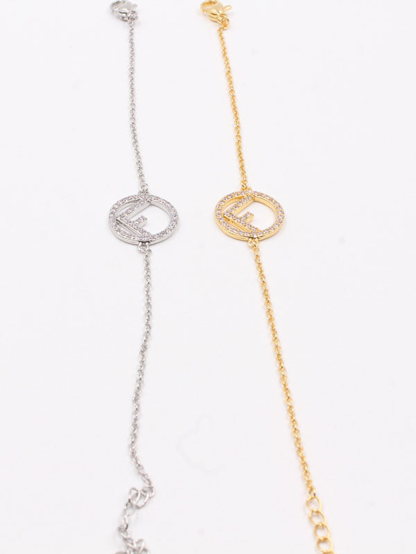 Fendi soft cubic zirconia bracelet - أسوارة فندي ناعمة زركون اسواره fendi
