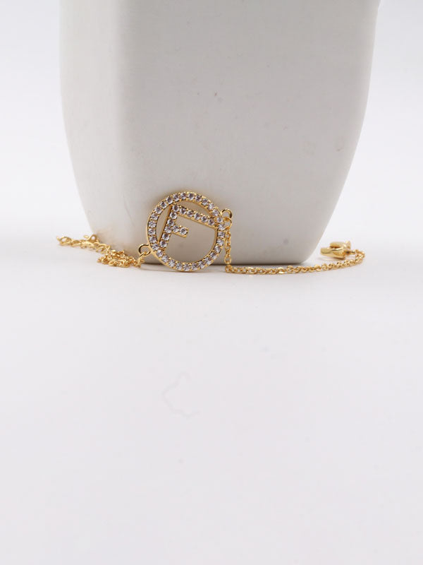 Fendi soft cubic zirconia bracelet - أسوارة فندي ناعمة زركون اسواره fendi