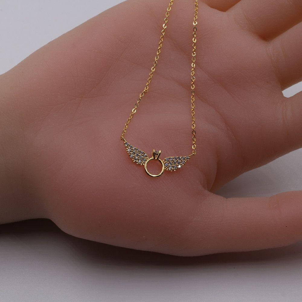 سلسال تيفاني جناح زركون صغير سلسال tiffany