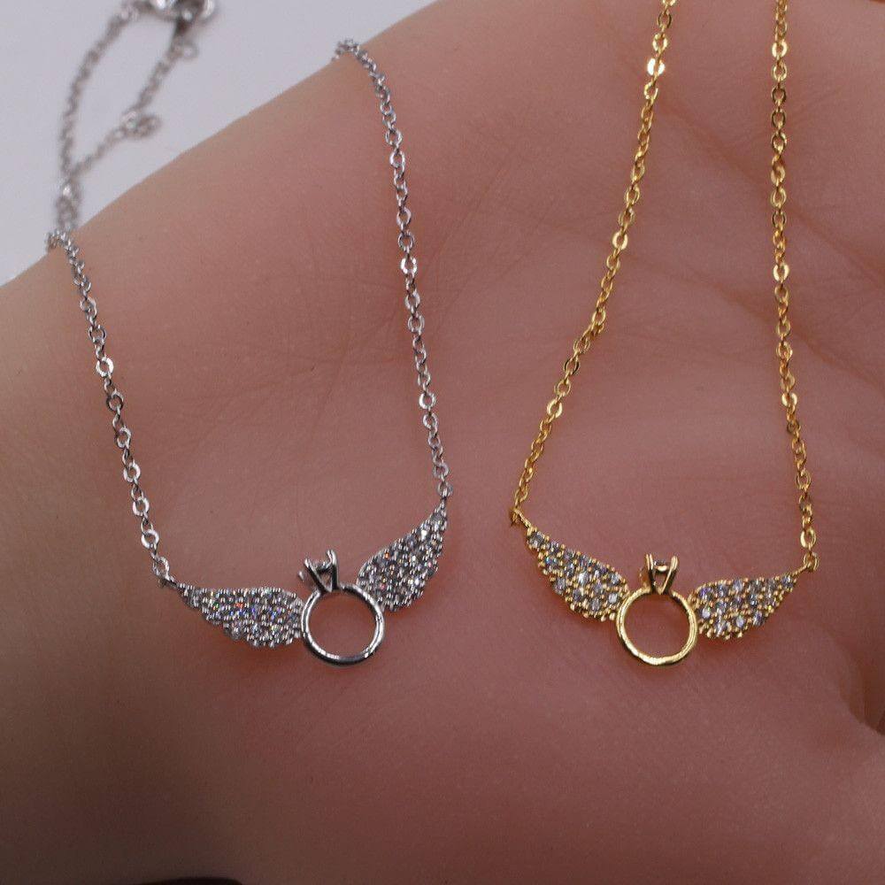 سلسال تيفاني جناح زركون صغير سلسال tiffany
