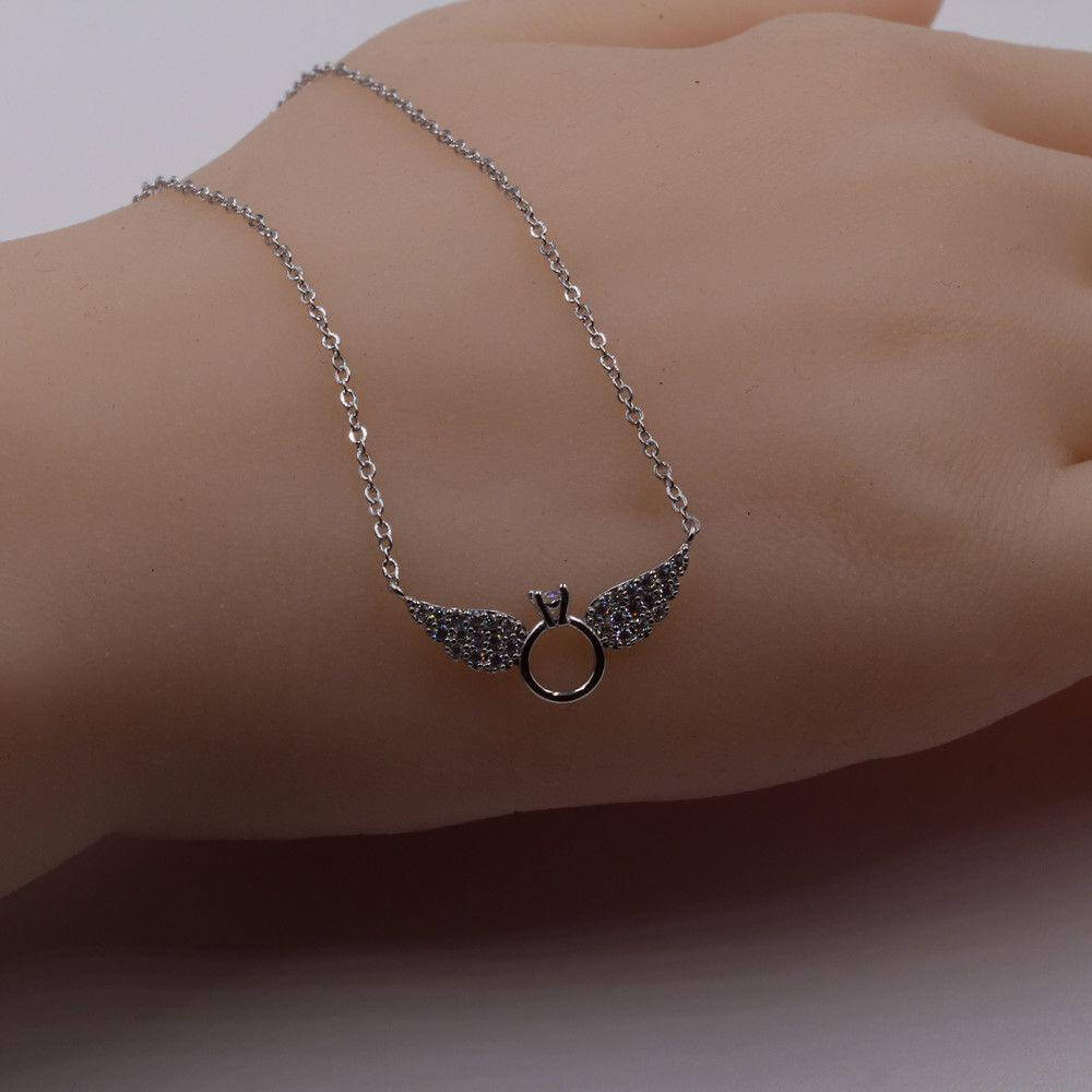 سلسال تيفاني جناح زركون صغير سلسال tiffany
