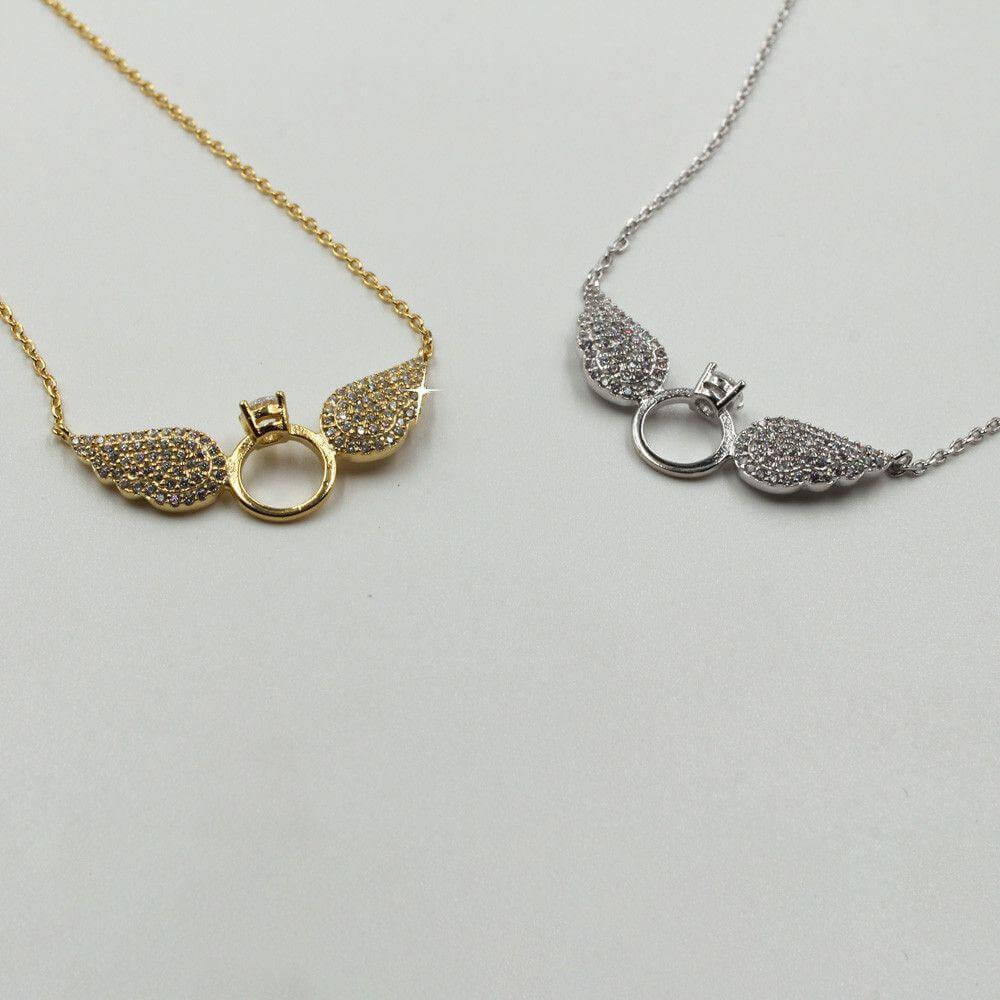 سلسال تيفاني جناح زركون كبير سلسال tiffany