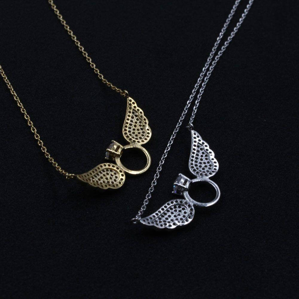 سلسال تيفاني جناح زركون كبير سلسال tiffany