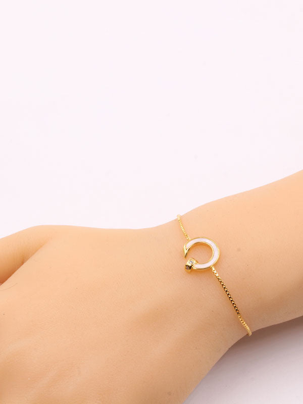 Cartier Shell Zipper Stud Bracelet-أسوارة كارتير مسمار سحاب شيل اسواره CARTIER