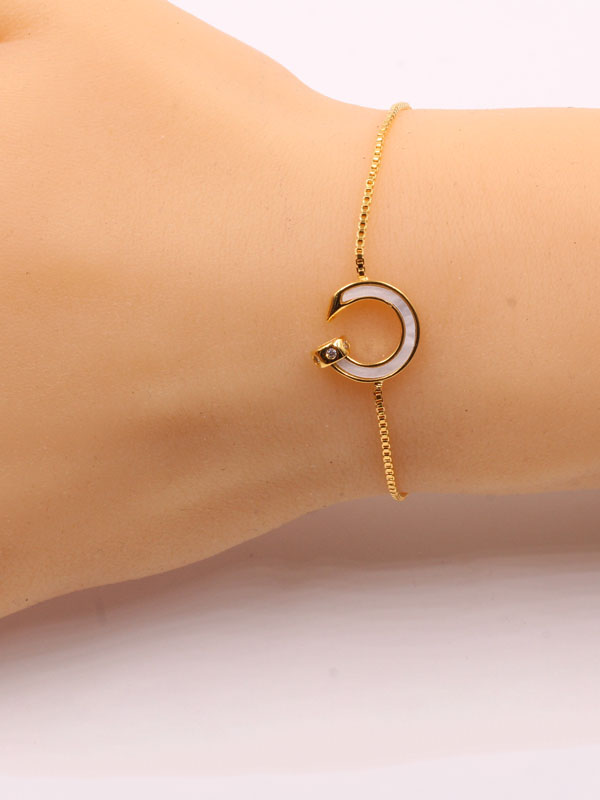 Cartier Shell Zipper Stud Bracelet-أسوارة كارتير مسمار سحاب شيل اسواره CARTIER