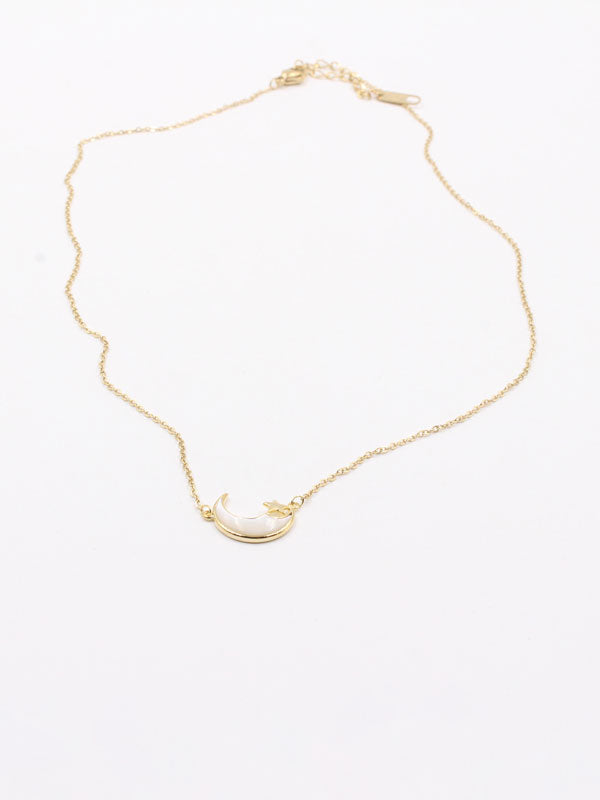 سلسال هلال ناعم سلسال Jewel ذهبي