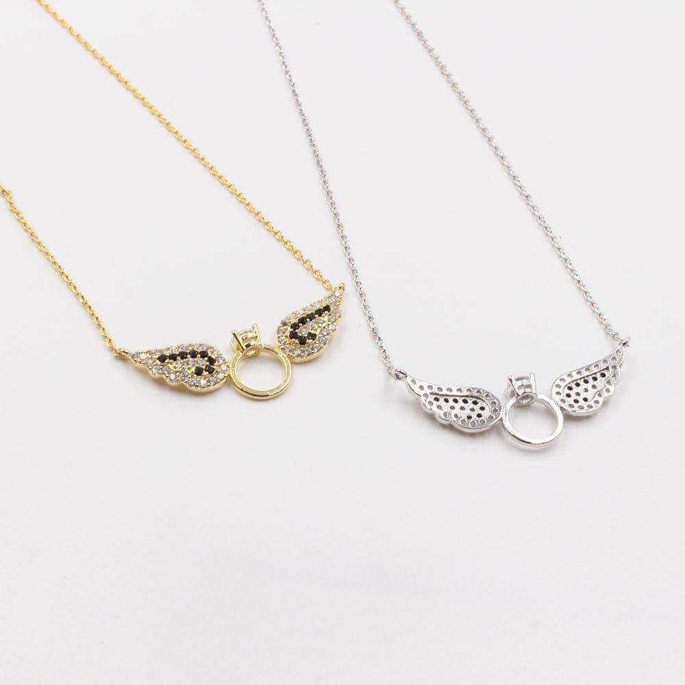 سلسال تيفاني جناح زركون كبير سلسال tiffany