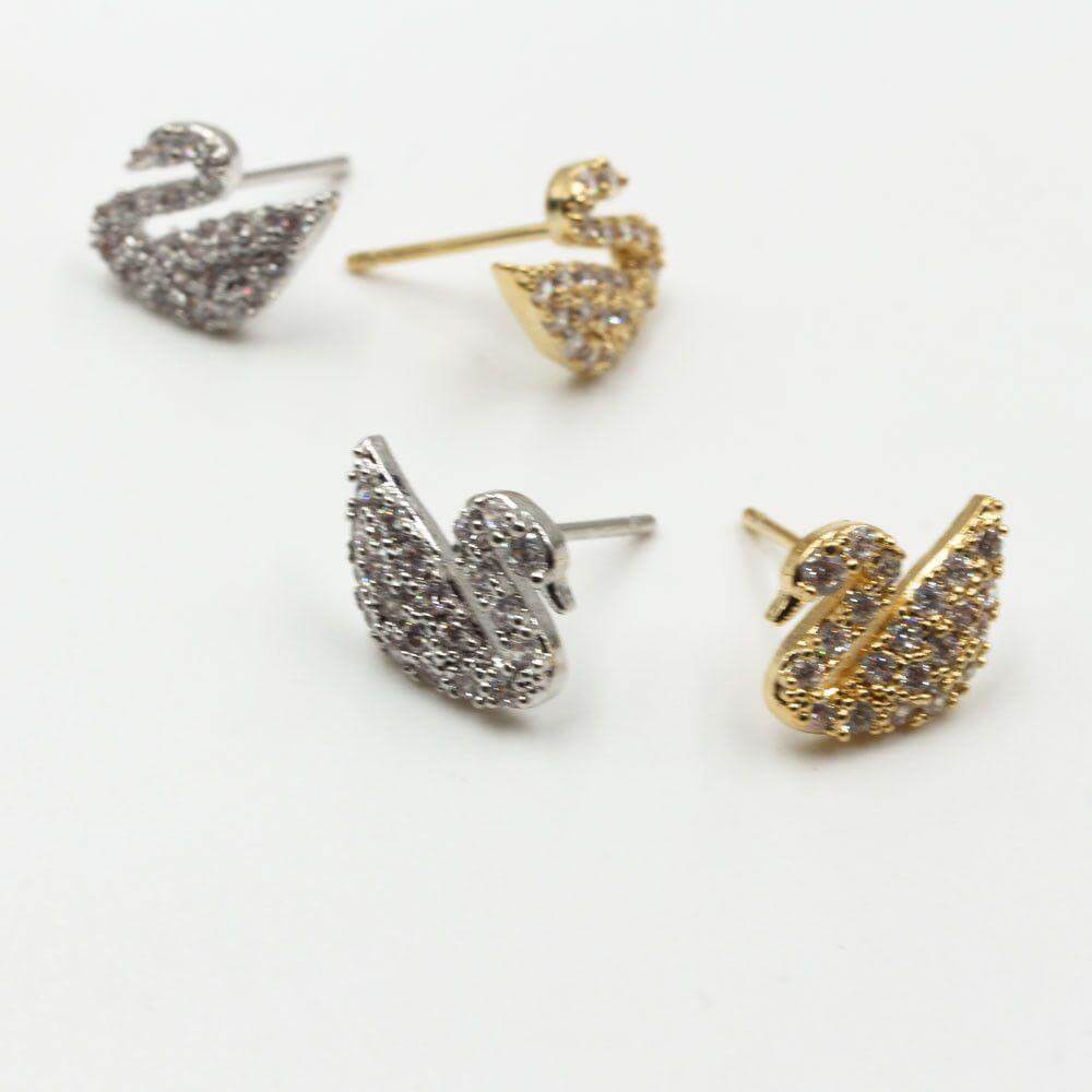 حلق وزه زركون صغير حلق متوفر 2 لون