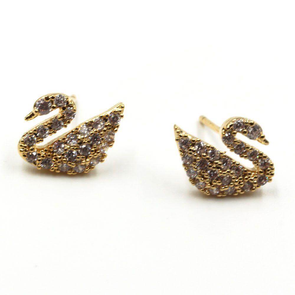 حلق وزه زركون صغير حلق متوفر 2 لون ذهبي