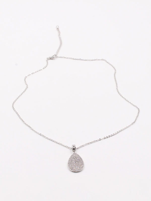 سلسال دمعة زركون سلسال Jewel فضي