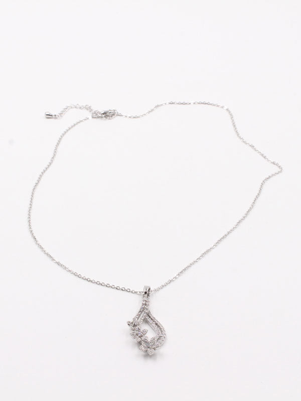 سلسال 3 ورود زركون سهره سلسال Jewel فضي