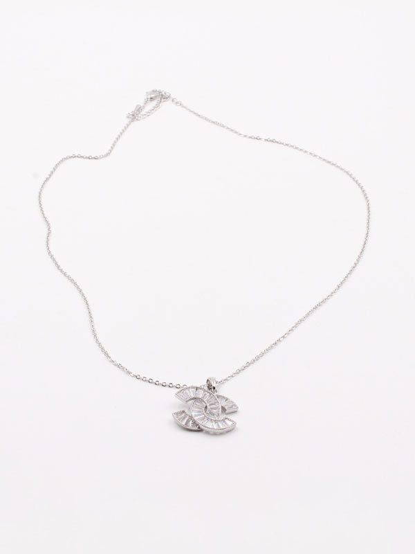 سلسال شانيل كيوبك زركون سلسال chanel فضي