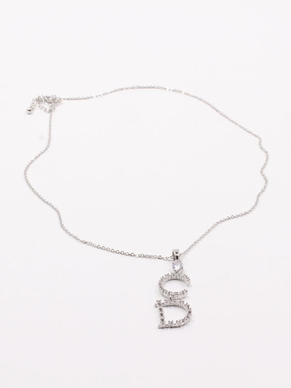 سلسال سي ديور زركون سلسال dior فضي