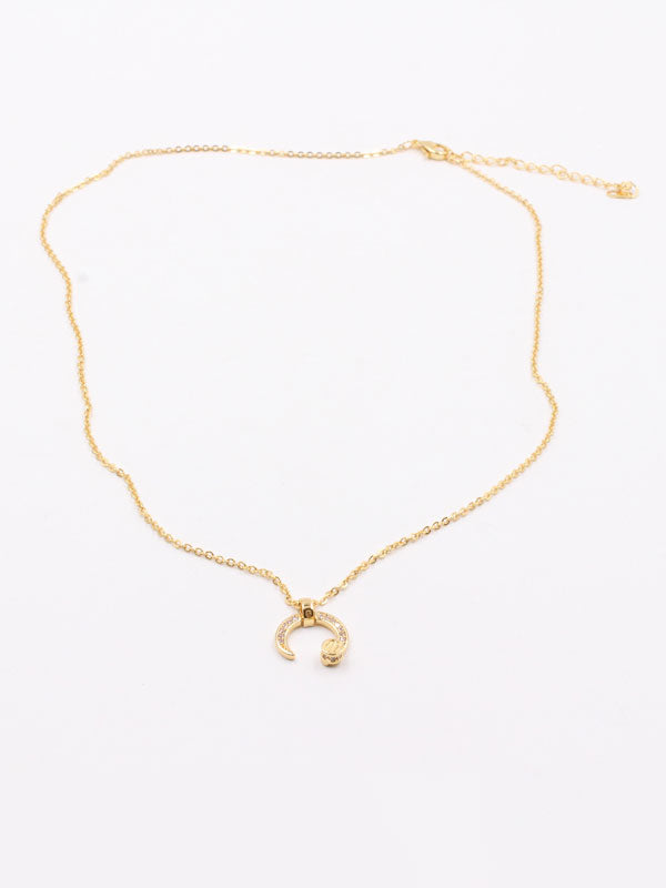 سلسال كارتير مسمار صغير سلسال Jewel ذهبي