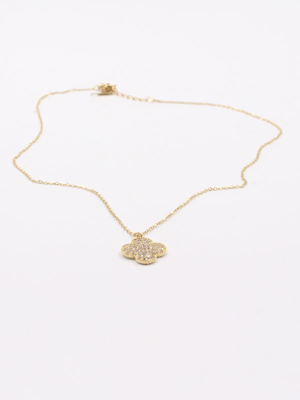 سلسال فان كليف وردة زركون ذهبي سلسال van cleef