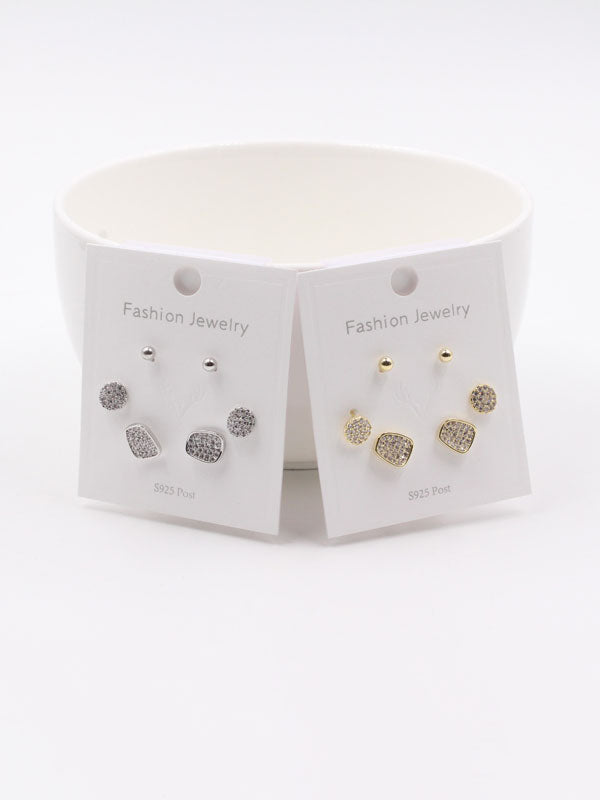 حلق اشكال مختلفة مجموعة زركون حلق متوفر 1 لون