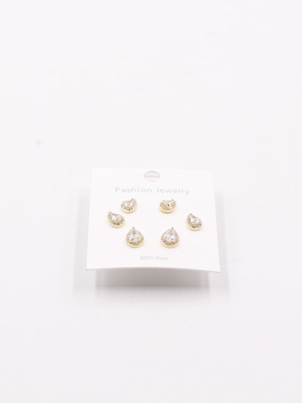 حلق مجموعة زركون دمعة حلق متوفر 1 لون