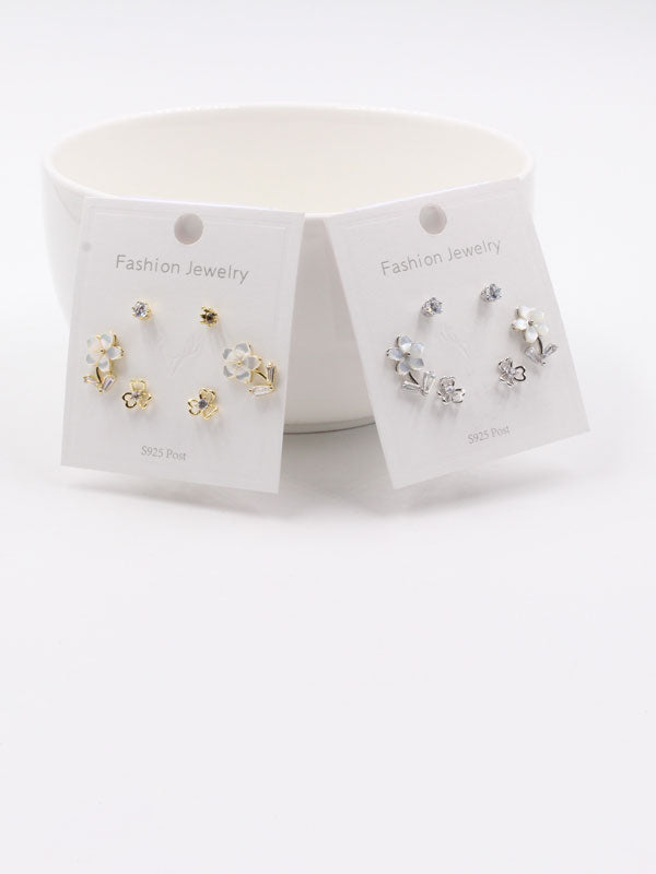 حلق وردات مجموعة زركون حلق متوفر 1 لون