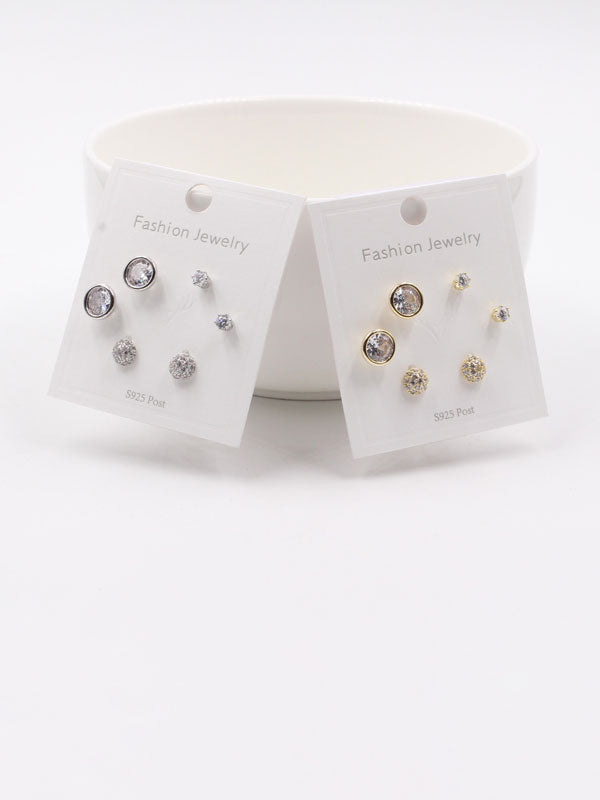 حلق اشكال مختلفه مجموعة زركون حلق متوفر 1 لون