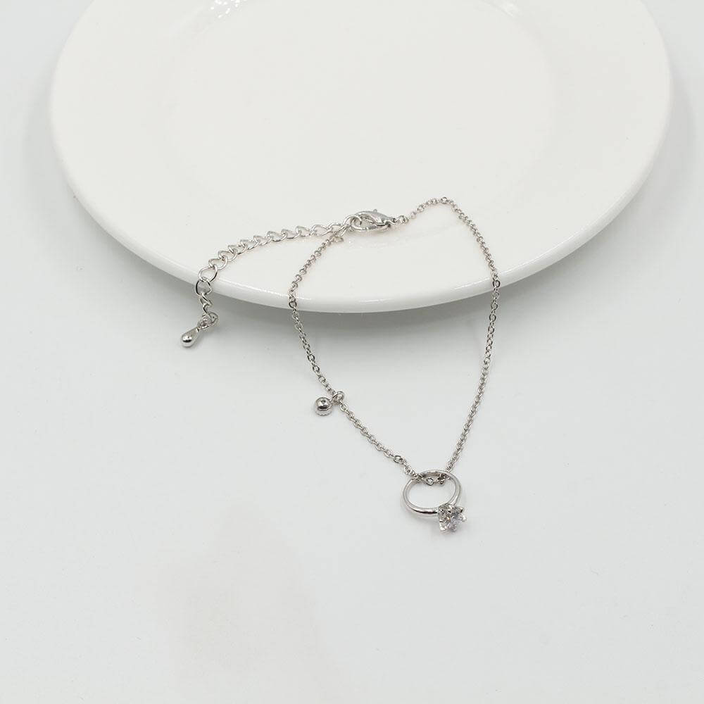 اسوارة الخاتم بفصوص زركون اسواره متوفر 2 لون فضي