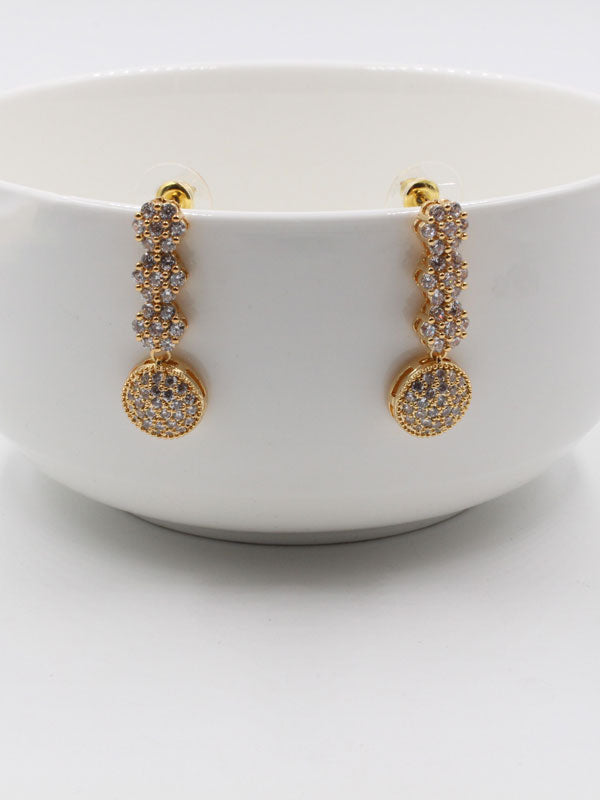 حلق سهره زركون طويل حلق متوفر 1 لون ذهبي