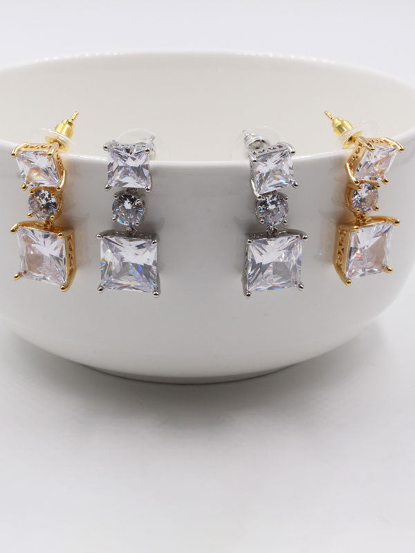 حلق سهره زركون سكويرز حلق متوفر 1 لون