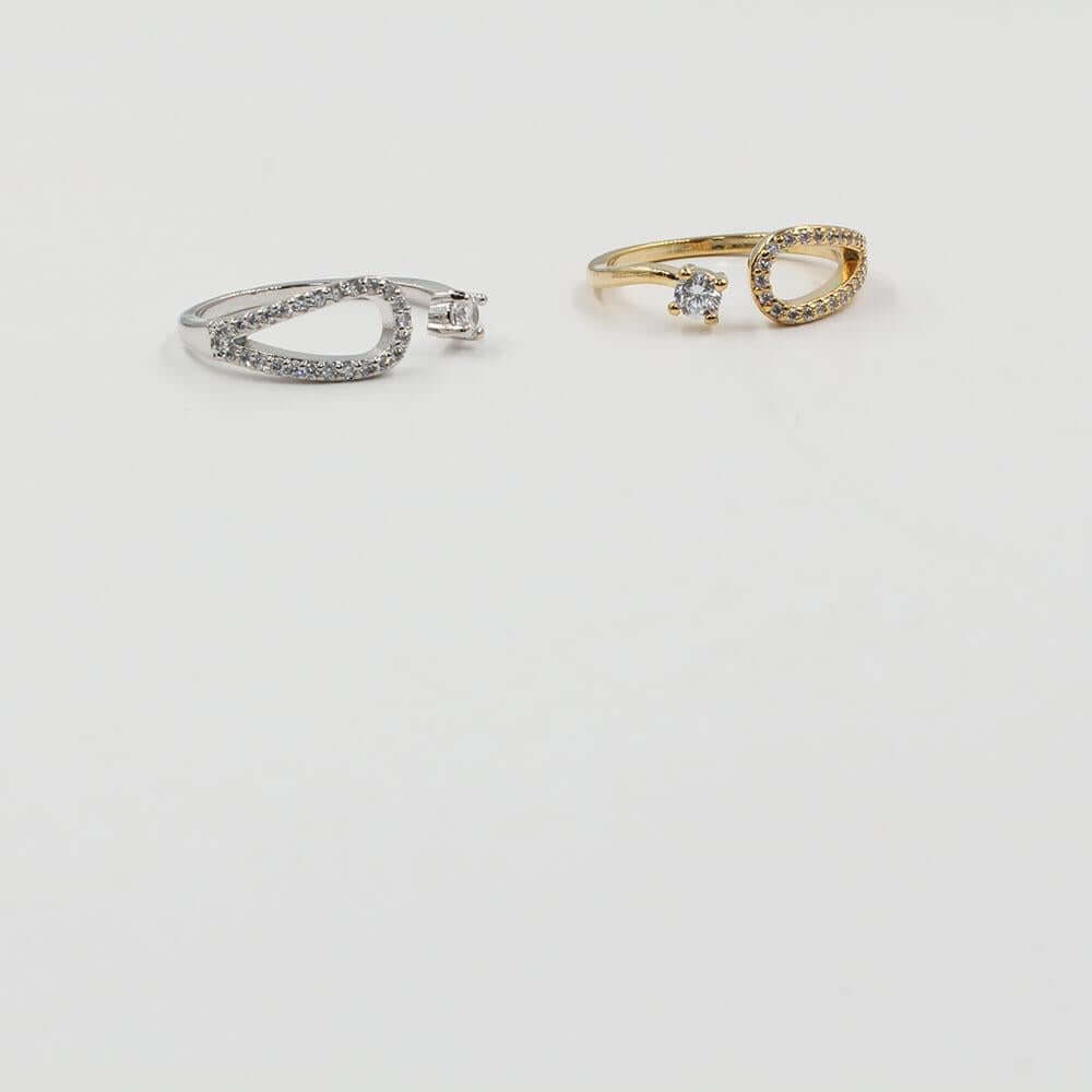 خاتم دايموند زركون خواتم متوفر 2 لون