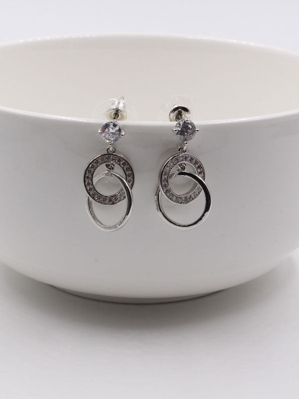 حلق دوائر زركون حلق متوفر 1 لون