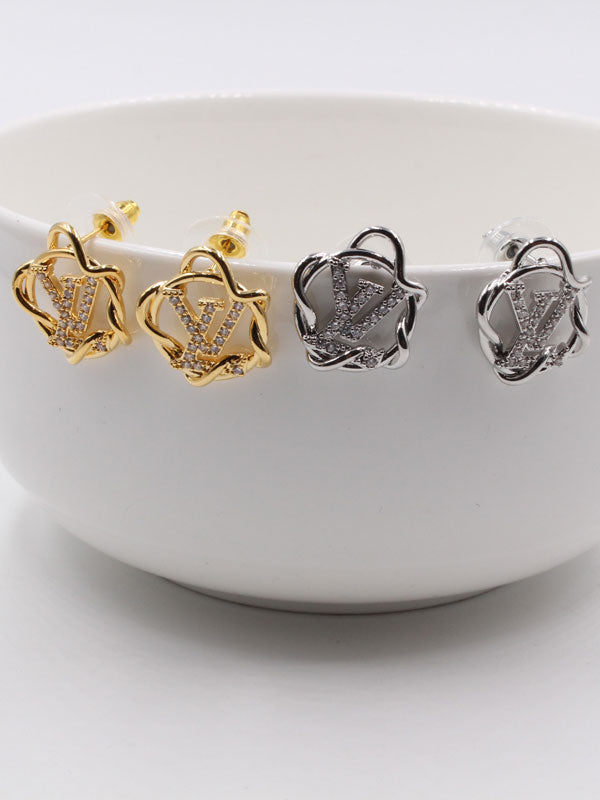 حلق لويس فيتون زركون LV حلق louis vuitton