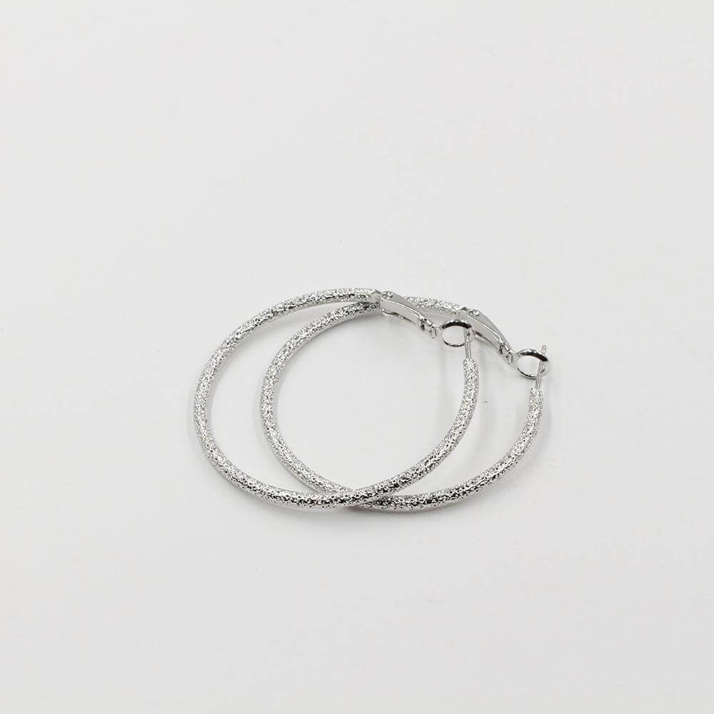 حلق مدور شاين صغير حلق متوفر 2 لون فضي