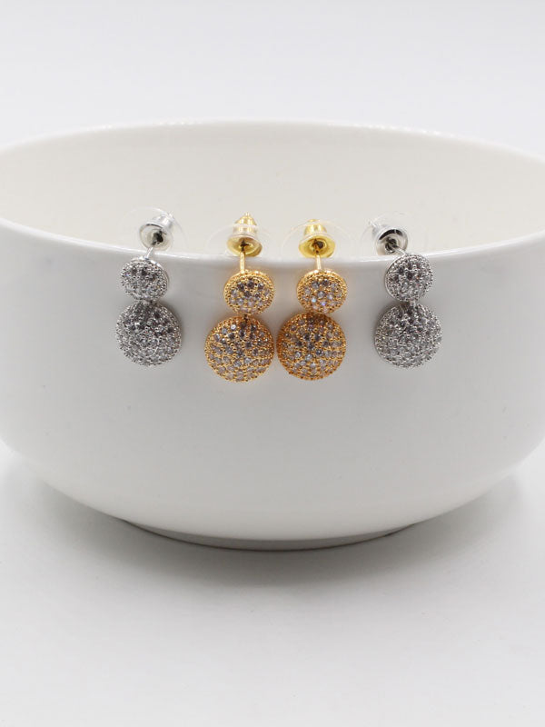 حلق مدور زركون سهره صغير حلق متوفر 1 لون