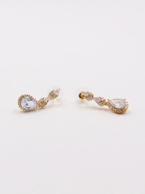 حلق سهره زركون شكل دمعات حلق متوفر 1 لون