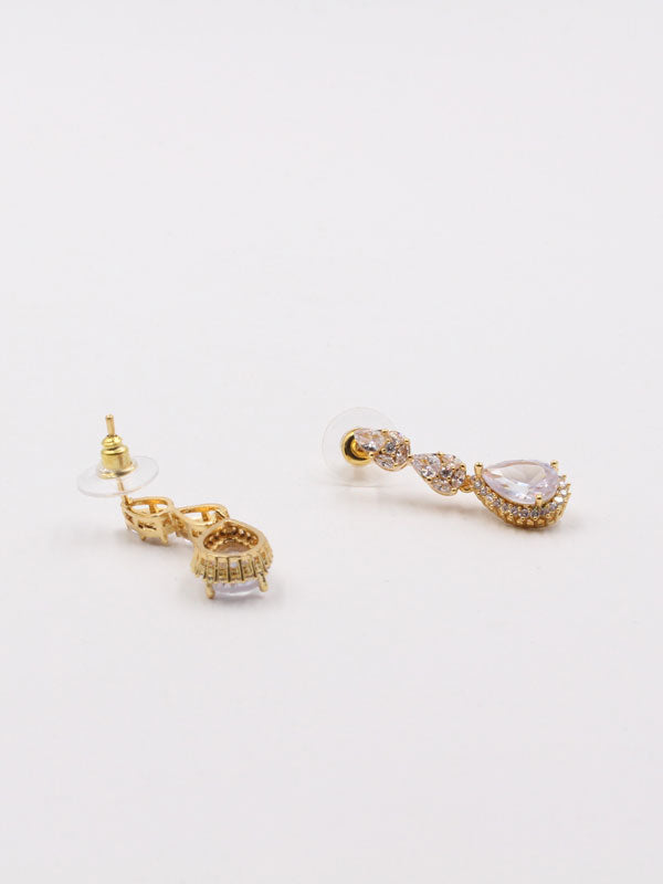 حلق سهره زركون شكل دمعات حلق متوفر 1 لون