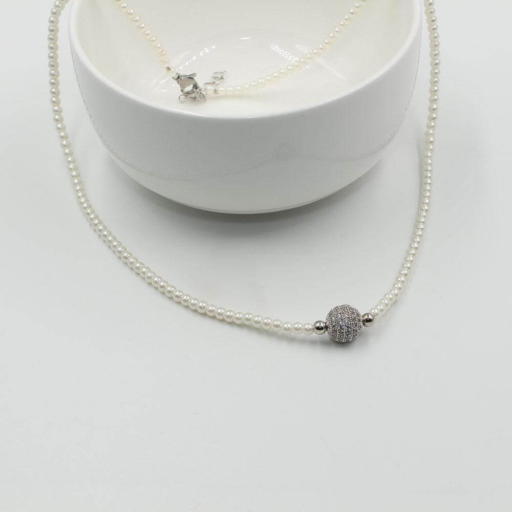 سلسال بولز لولو مرصع زركون سلسال متوفر 3 لون