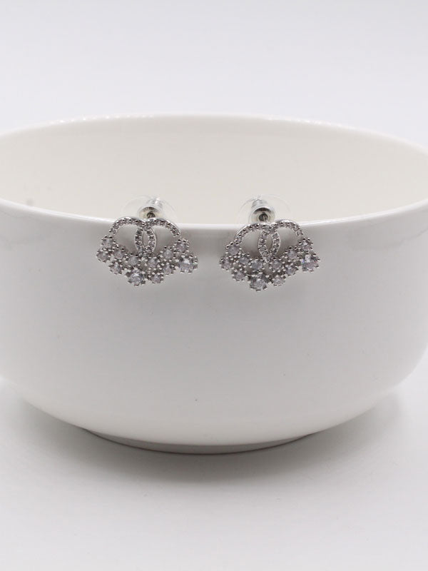 حلق شانيل زركون انيق حلق chanel