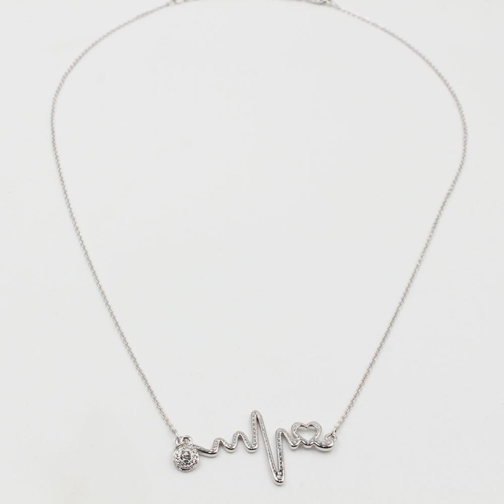 سلسال نبض القلب الجديد سلسال متوفر 2 لون فضي